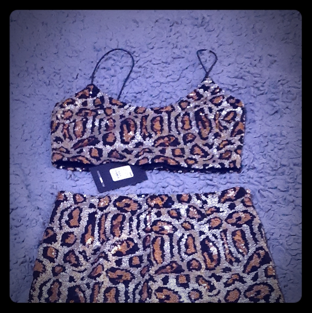 New sequin skirt set